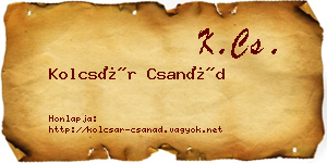 Kolcsár Csanád névjegykártya